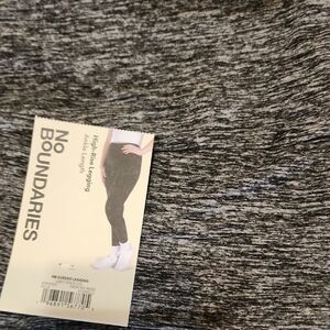 No Boundaries Charcoal and Black Kids Leggings